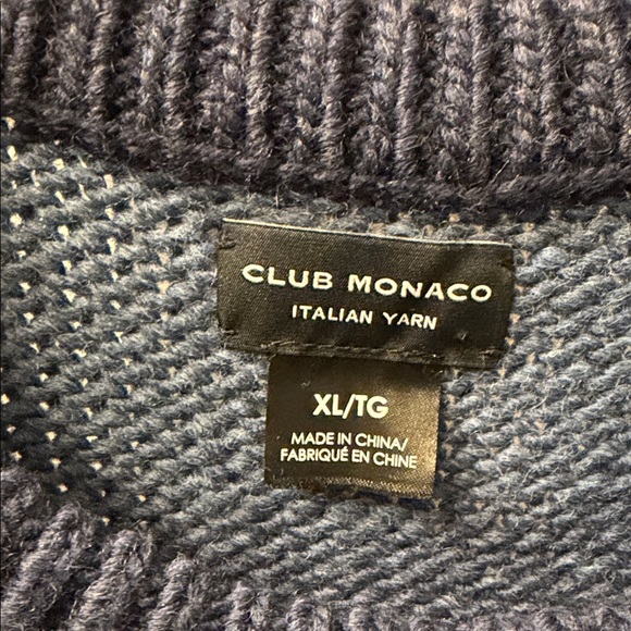 Club Monaco Italyan Yarn Men's Blue Gradient Sweater - Picture 3 of 3